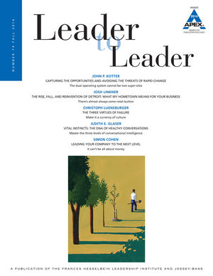 Leader to Leader (LTL), Volume 74, Fall 2014