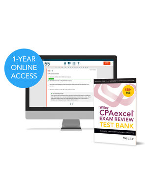 Wiley CPAexcel Exam Review 2019 Test Bank: Business Environment and Concepts (1-year access)