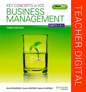 Key Concepts In VCE Business Management Units 1&2 3E eGuidePLUS (Online Purchase)