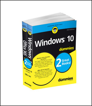 Windows 10 & Office 365 For Dummies, Book + Video Bundle cover image