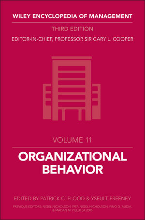 Wiley Encyclopedia of Management, Volume 11, Organizational Behavior, 3rd Edition