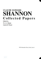 Claude E. Shannon: Collected Papers (0780304349) cover image